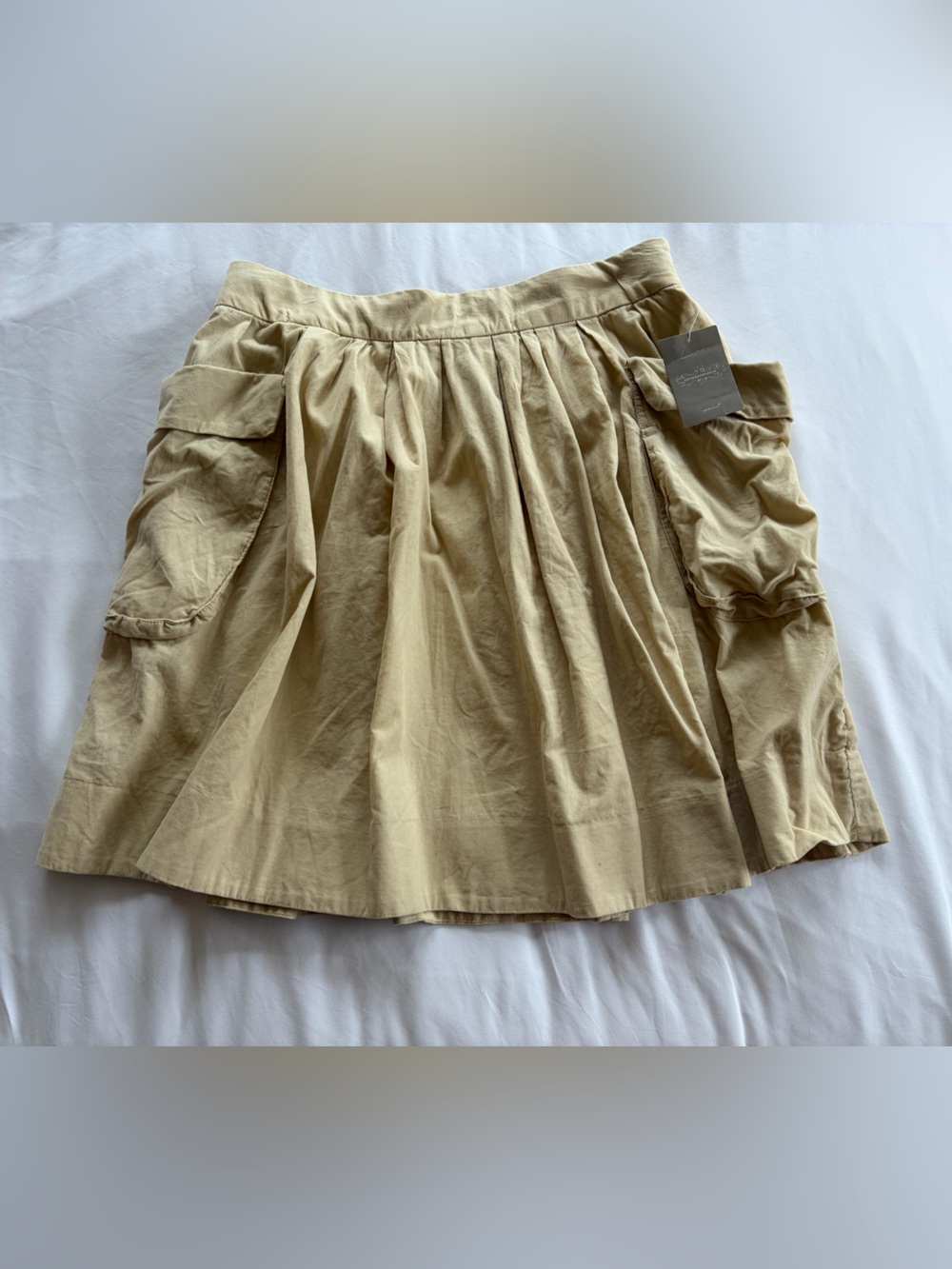 ANTHROPOLOGIE 100% cotton tiered skirt with pockets